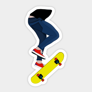 Trick With a Skateboard Sticker